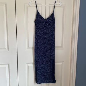 Abercrombie & Fitch MIDI dress navy side slit